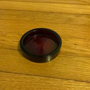 Christmas, Crate & Barrel Red Glass Pillar Holder
